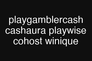 playgamblercash cashaura playwise cohost winique