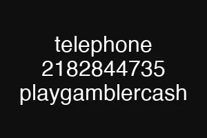 telephone 2182844735 playgamblercash